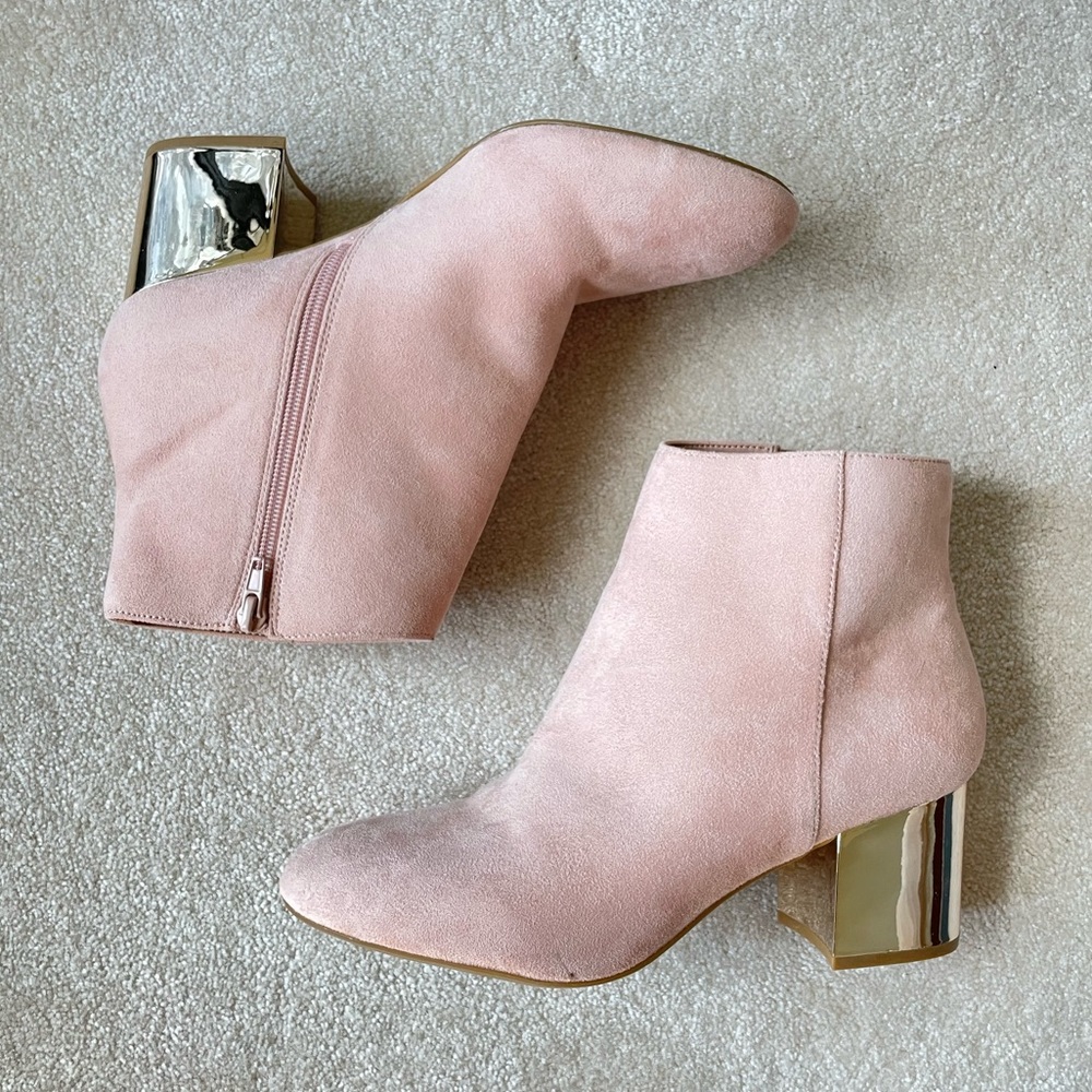 Aldo pink heel booties